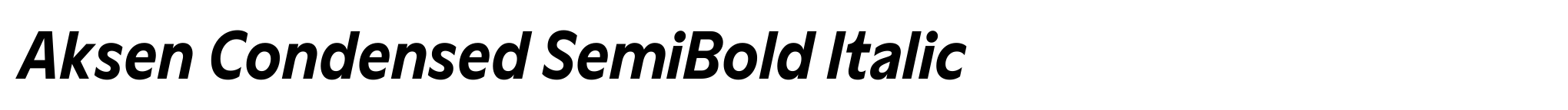 Aksen Condensed SemiBold Italic image